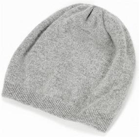 img 2 attached to 🧣 Winter Cashmere Beanie: Unisex Double Layer Warm Hat for Women and Men by EASTER BARTHE