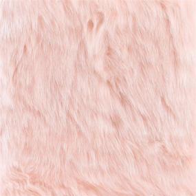 img 1 attached to 🎀 Chic Pink Faux Fur Square Stool: HomePop Stool with Metal Legs