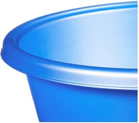 img 1 attached to 💙 YBM Home 1148 Round Plastic Wash Basin in Blue