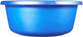 img 3 attached to 💙 YBM Home 1148 Round Plastic Wash Basin in Blue