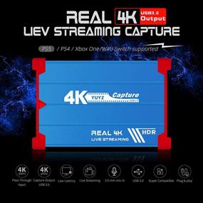 img 3 attached to 💻 Mirabox Real 4K USB3.0 Захват видео карты: Высококачественный 4K@30FPS захват с USB3.0 с HDMI-входом и прохождением 4K@60Hz HDR - идеальный Camlink для зеркального фотоаппарата, захвата игр для PS5, OBS - идеальное решение для Windows7/8/10, Mac OS, Linux для прямой трансляции и записи.