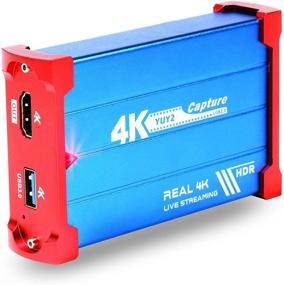 img 4 attached to 💻 Mirabox Real 4K USB3.0 Захват видео карты: Высококачественный 4K@30FPS захват с USB3.0 с HDMI-входом и прохождением 4K@60Hz HDR - идеальный Camlink для зеркального фотоаппарата, захвата игр для PS5, OBS - идеальное решение для Windows7/8/10, Mac OS, Linux для прямой трансляции и записи.