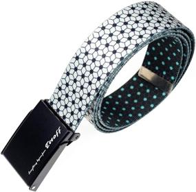 img 4 attached to Teeoff Reversible Buckle Printed Webbing Men's Accessories