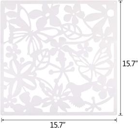 img 3 attached to 🌸 ANMINY 12 PCS Flower Carving Pattern Hanging Room Divider Panels - Decorative Wall Screen Panel with Hollow Out Design for Living Dining Room Kitchen Bedroom Office Bar Restaurant Home Hotel Decor in White