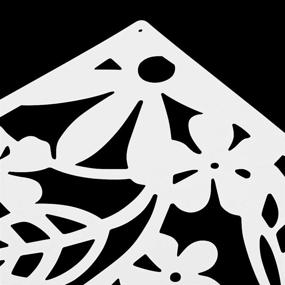 img 1 attached to 🌸 ANMINY 12 PCS Flower Carving Pattern Hanging Room Divider Panels - Decorative Wall Screen Panel with Hollow Out Design for Living Dining Room Kitchen Bedroom Office Bar Restaurant Home Hotel Decor in White