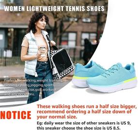 img 3 attached to STQ Walking Breathable Sneakers Comfortable Women's Shoes and Athletic