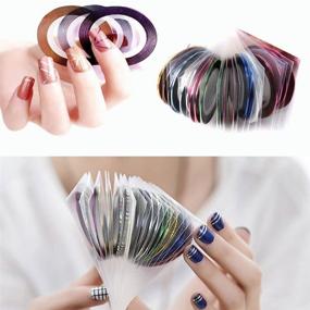 img 1 attached to Multicolor Mixed Colors Rolls Striping Tape Line Nail Art Decoration Sticker DIY Nail Tips (30 Color Variety)