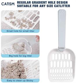 img 1 attached to 🐾 Efficient Magnetic Storage Cat Litter Scoops - Fast Sifting, Long Handle Pet Cat Litters Shovel