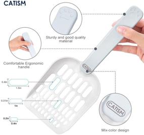 img 2 attached to 🐾 Efficient Magnetic Storage Cat Litter Scoops - Fast Sifting, Long Handle Pet Cat Litters Shovel