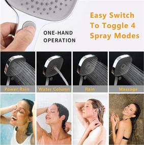 img 3 attached to 🚿 Daspace High Pressure Shower Head With Handheld & 4 Spray Modes, Stainless Steel Hose, Multi Angle Adjustable - Ultimate Shower Experience!