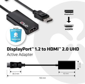 img 3 attached to 🔌 Club3D CAC-1070 Displayport 1.2 to HDMI 2.0 UHD Active Adapter - VESA Certified for 4096X2160 60Hz Support