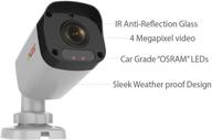 revo америка ultra hd 4mp ip bullet camera для внутреннего/наружного применения (набор из 2 штук) - улучшенное ночное видение на расстоянии до 100 футов, защита от погоды ip66, 3dnr, smart ir, совместимость с onvif, белый (rucb36-2bbndl) логотип