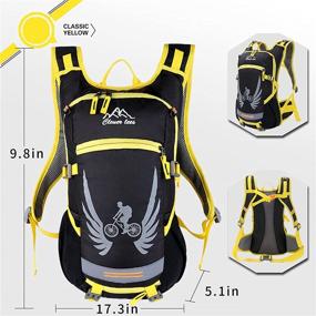 img 3 attached to 🎒 Q-Hillstar - Water Resistant Hydration Hiking Backpack for Men and Women - Handy Foldable Daypack for Outdoor Sports, Travel, Running, Cycling, Camping - Yellow