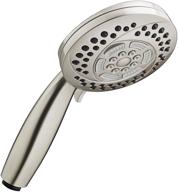 🚿 revitalize your shower experience with the american standard 1660207.295 hydrofocus 6-function hand shower in satin nickel logo