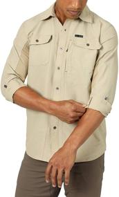 img 4 attached to 👕 ATG by Wrangler Men's Mixed Material Long Sleeve Shirt