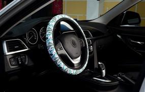 img 1 attached to 🌵 Cute Cactus Steering Wheel Cover for Women: LABBYWAY Universal 15 Inch Car Steering Wheel Accessories