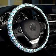 🌵 cute cactus steering wheel cover for women: labbyway universal 15 inch car steering wheel accessories logo