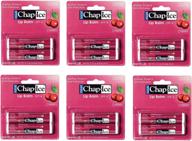 💄 chap-ice lip balm with cherry flavor, spf-4, pack of 12 sticks logo
