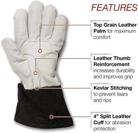img 2 attached to 🧤 Lincoln Electric DynaMIG Traditional MIG Welding Gloves - Top Grain Leather, XL Size, K3805-XL: Premium Quality & Enhanced Protection