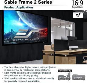 img 3 attached to 📽️ Elite Screens Sable Frame 2 Series: Ultra HD 100-inch Diagonal 16:9 Fixed Frame Home Theater Projection Projector Screen - Active 3D and 4K Ready (ER100WH2)