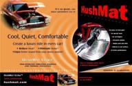 🔇 hushmat 10400 ultra black foil floor kit with damping pad - 20 piece for enhanced sound dampening logo