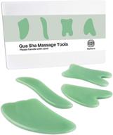 👐 gua sha massage tools set - 4-piece variety of multi-shaped guasha scraping tools for face and body by mohern logo