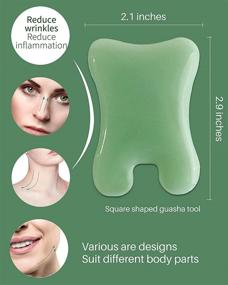 img 1 attached to 👐 Gua Sha Massage Tools Set - 4-Piece Variety of Multi-Shaped Guasha Scraping Tools for Face and Body by MoHern