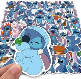 img 1 attached to 🎉 Fun-filled Pack of 50pcs Lilo & Stitch Cartoon Anime Stickers: Vibrant Vinyl Sticker Set for Laptop, Water Bottle, Guitar, and More! Perfect Gift for Kids