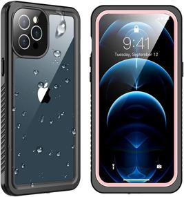 img 4 attached to 📱 SPIDERCASE iPhone 12 Pro Max Waterproof Case with Built-in Screen Protector - Pink/Clear