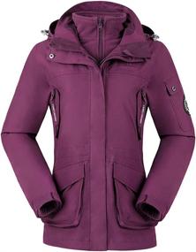 img 4 attached to CAMEL CROWN Womens Waterproof Ski Jacket: Versatile, Windproof Winter Coat for Rain, Snow, and Hiking - Includes Fleece Inner