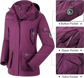 img 1 attached to CAMEL CROWN Womens Waterproof Ski Jacket: Versatile, Windproof Winter Coat for Rain, Snow, and Hiking - Includes Fleece Inner