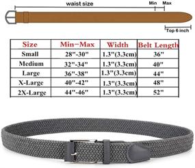 img 3 attached to 👖 Elastic Braided Canvas Men's Belt Accessories for Optimum Stretch and Comfort