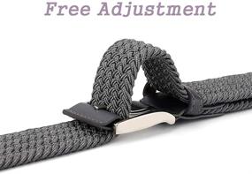 img 1 attached to 👖 Elastic Braided Canvas Men's Belt Accessories for Optimum Stretch and Comfort