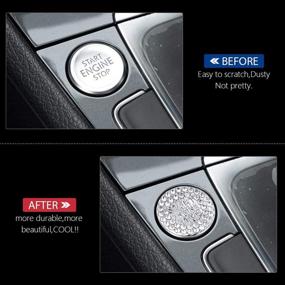 img 3 attached to 💎 Enhance Your Volkswagen with PIFOOG Bling Car Accessories: Engine Push Start Button Cover Stickers for a Luxurious Crystal Interior Decoration!