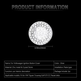 img 2 attached to 💎 Enhance Your Volkswagen with PIFOOG Bling Car Accessories: Engine Push Start Button Cover Stickers for a Luxurious Crystal Interior Decoration!