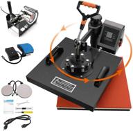 🧡 aonesy pro 5 in 1 heat press machine for t-shirts, hats, mugs and more - 360-degree swing away function - orange (15 x 15 inch) logo