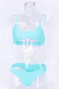 img 1 attached to Futurino Triangle Brazilian Swimsuits SkyBlue Women's Clothing