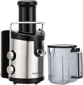 img 4 attached to 🧃 Stainless Steel Centrifugal Juicer with Wide-Mouth, 2 Speeds, including Juice Jug and Pulp Container - Amazon Basics