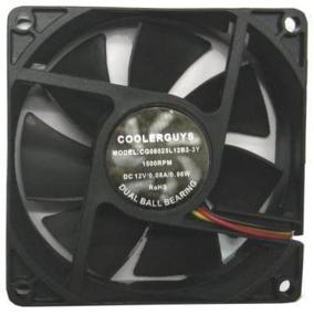 img 4 attached to Coolerguys Dual Ball Bearing 12V 3Pin Fan (80X25Mm
