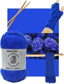img 1 attached to 🧶 Organic Soft Sport Knitting Bamboo Cotton Yarn (3 Pieces) – 70% Natural Bamboo 30% Cotton Crochet and Yarn for Babies in Different Colors (50g Weight) Blue