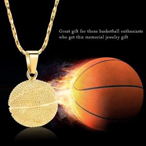 img 1 attached to 🏀 Stainless Steel Basketball Memorial Ash Jewelry Urn Necklace - Sports Remembrance Pendant for Cremation Ashes Keepsake