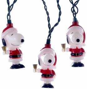 img 2 attached to 🎅 Kurt Adler Deluxe 10-Light Santa Suit Snoopy Light Set