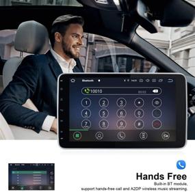 img 1 attached to 🚗 Vanku 10.1” Android 10 Car Stereo Double Din with 4GB RAM+64GB, Quick Boot, GPS, WiFi, Android Auto Support, Rearview Camera, USB/SD, Detachable Touch Screen