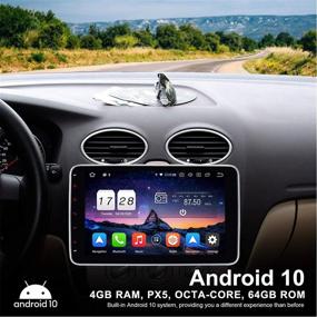 img 3 attached to 🚗 Vanku 10.1” Android 10 Car Stereo Double Din with 4GB RAM+64GB, Quick Boot, GPS, WiFi, Android Auto Support, Rearview Camera, USB/SD, Detachable Touch Screen