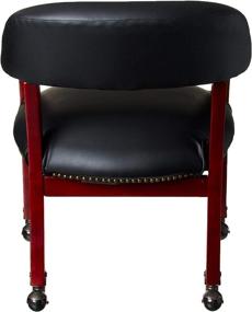 img 2 attached to 🪑 Black Vinyl Boss Captain's Chair with Casters for Improved SEO