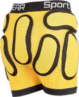 kids' padded shorts - 36”– 46” height range - hip and butt protection pants logo