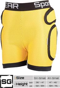 img 3 attached to Kids' Padded Shorts - 36”– 46” Height Range - Hip and Butt Protection Pants