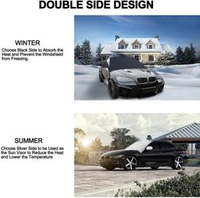 img 3 attached to ❄️ Protect Your Vehicle from Snow, Frost, and Ice with UOTJCNR Magnetic Windshield Cover - Ideal for Cars, SUVs, Trucks, Vans, and More!