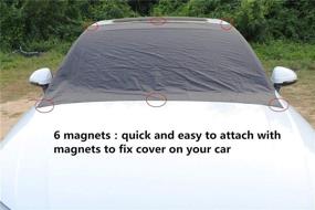 img 2 attached to ❄️ Protect Your Vehicle from Snow, Frost, and Ice with UOTJCNR Magnetic Windshield Cover - Ideal for Cars, SUVs, Trucks, Vans, and More!