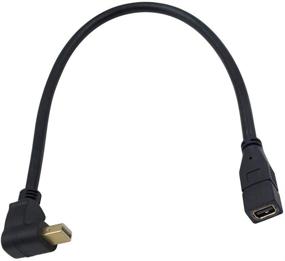 img 3 attached to 🔌 Кабель-удлинитель Mini DisplayPort Duttek длиной 30 см (с углом снизу) для iMac и LED Cinema Display - Улучшите подключение с адаптером Mini DP мужской-женский.